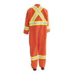 Fire Resistant Orange 100% Cotton Coverall with Reflective Tape