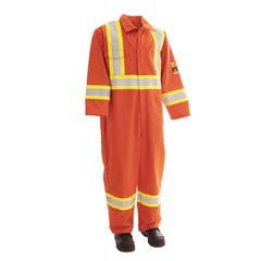 Fire Resistant Orange 100% Cotton Coverall with Reflective Tape